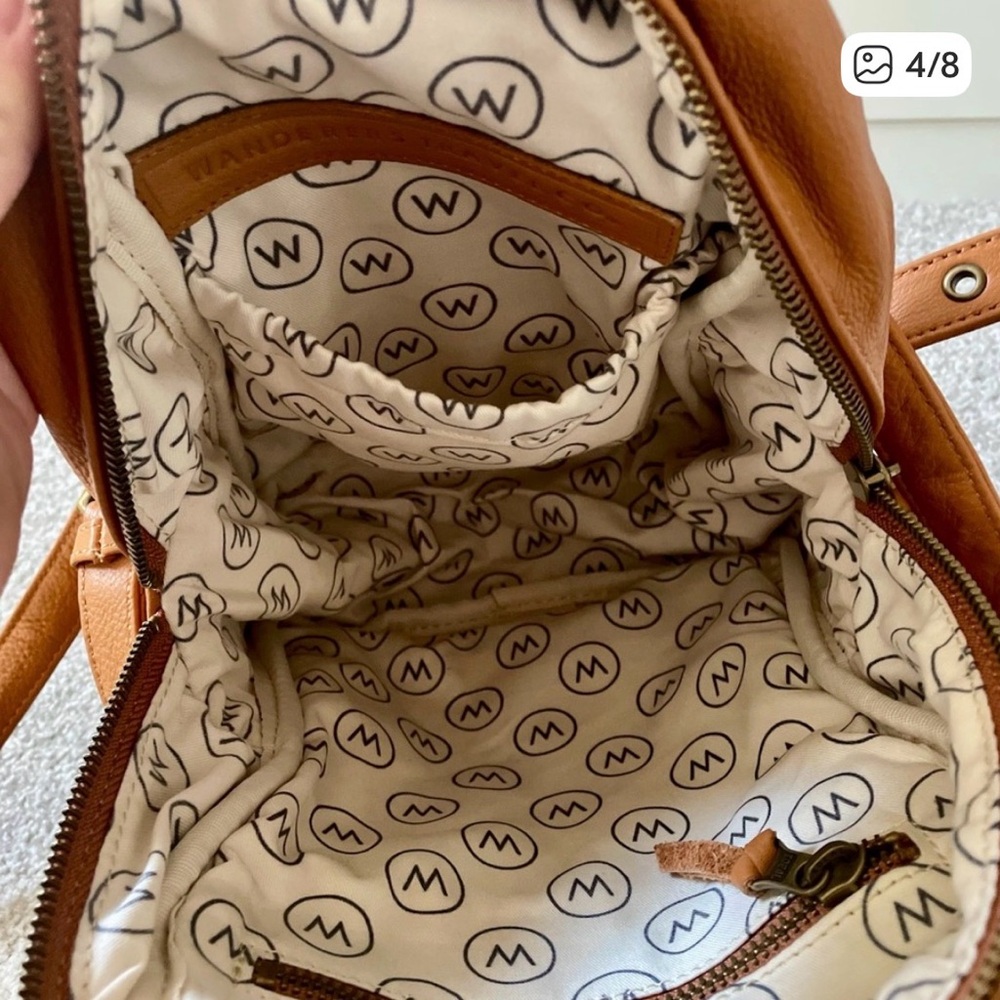 Wanderers Tan Leather Backpack - Picture 4 of 8